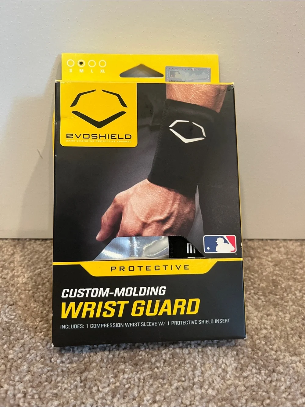 EvoShield Black Custom-Molding Wrist Guard - Protective Compression Sleeve